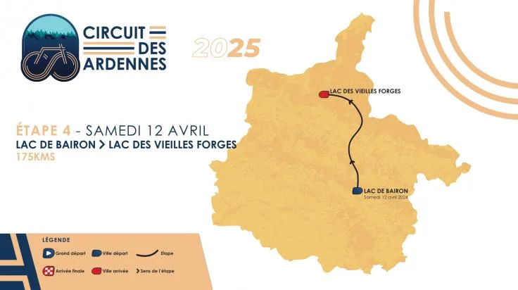 12 avril 2025 4e étape du Circuit des Ardennes Lac de Bairon Lac des Vieilles Forges