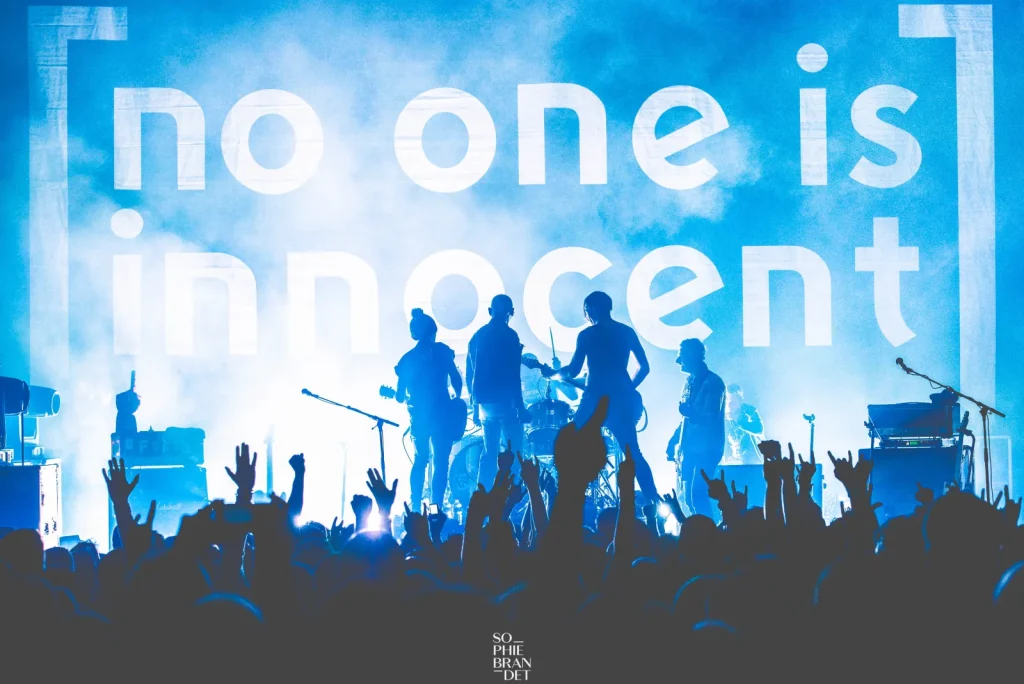 Affiche du groupe No one is innocent qui sera présent au festival Ardenn'Rock à Signy-l'Abbaye dans les Ardennes en juillet 2025