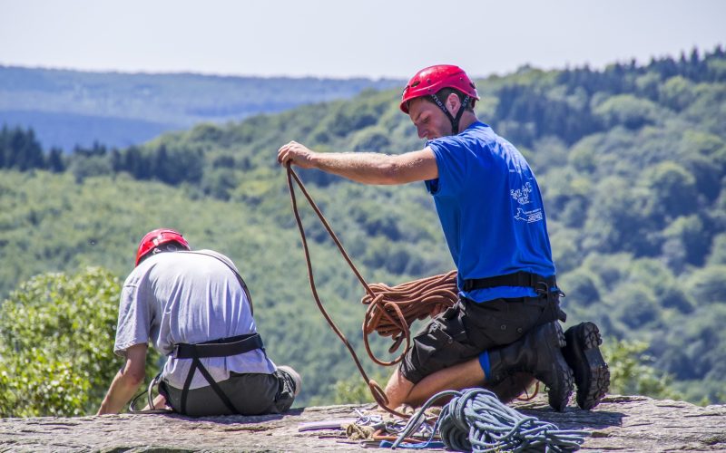 Voie d'escalade à Roc la Tour