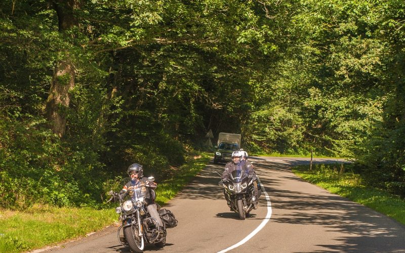 A moto dans les Ardennes